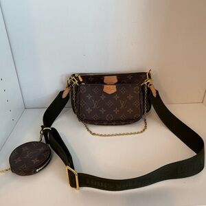 Louis Vuitton Multi Pochette Accessories Crossbody Bag Khaki